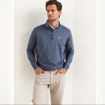 Peter Millar Perth Mélange Performance Quarter-Zip - Marinblå