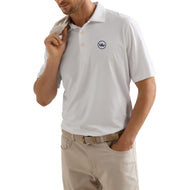 Kemeja Polo Golf Jersi Pepejal Peter Millar - Putih