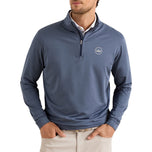 Peter Millar Perth Mélange Performance Quarter-Zip - Marinblå