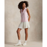RLX Ralph Lauren Wanita Lawatan Pique V -Neck Lengan Polo Tanpa Lengan - Taman Pink