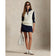 RLX Ralph Lauren Women's Cable Knit Quarter Zip Pullover - Antik White/Refined Navy