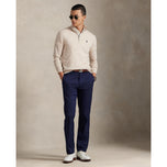 RLX Ralph Lauren棉花混合1/4拉链高尔夫套头衫 -  ecru tan heather