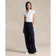 马球表演拉尔夫·劳伦（Ralph Lauren）女子棉花量身定制的polo衬衫 - 纯白色