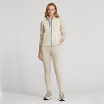 RLX Ralph Lauren Lauren Tech Terry Full Zip Golf Vest - Sand Heather/Hatteras Blue