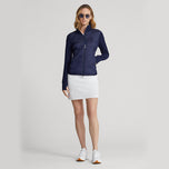 Rlx ralph lauren wanita keren kinerja hibrida jaket full -zip - Angkatan Laut Prancis