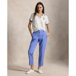 RLX Ralph Lauren 女式 5 口袋弹力斜纹布高尔夫裤 - 蓝雾色
