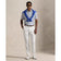 RLX Ralph Lauren Kaos Polo Golf Ringan Bermotif Airflow - Chin Chin Rlx Putih Navy