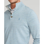 Polo Golf Ralph Lauren Mock Neck Mockable Merino Pullover - Chambray Heather