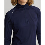 RLX Ralph Lauren Women's Jersey UV Quarter Zip Golf Pullover - French Navy