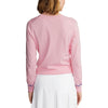 Polo Golf Ralph Lauren Women's Cotton Blend V-Neck Golf Jumper - Taylor Rose/Liberty Blue