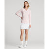 RLX Ralph Lauren Women's Jersey UV Quarter Zip Golf Pullover - Pink Sand/Channel Blue