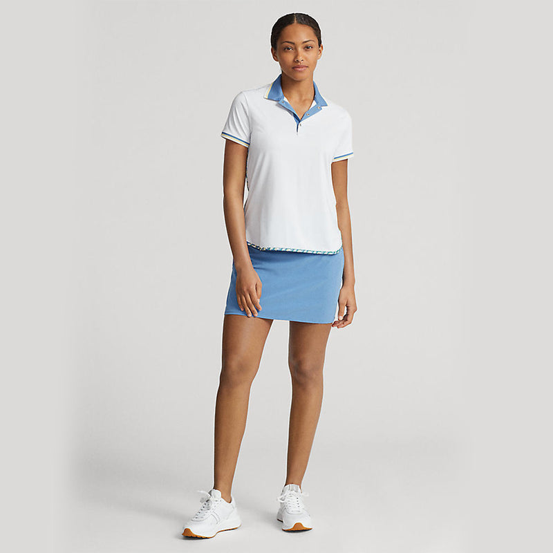RLX Ralph Lauren Women's Printed Airflow Golf Polo Shirt - Pure White Multi