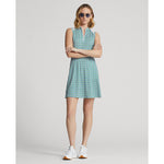 RLX Ralph Lauren Women's Sleeveless Zip Printed Airflow Golf Dress - Spring Wicker