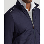 Rlx Ralph Lauren Cool Wool Jaket Golf Penuh Tanah - Angkatan Laut Refin