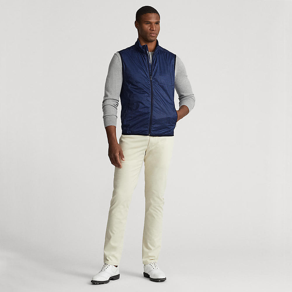 RLX Ralph Lauren Stratus Plaid Full Zip Vest - French Navy RLX Ralph Lauren Stratus Plaid Full Zip Vest - French Navy