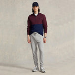 Performa Polo Ralph Lauren 1/4 Zip Peached Jersey - Harvard Wine/Navy Prancis