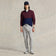 Performa Polo Ralph Lauren 1/4 Zip Peached Jersey - Harvard Wine/Navy Prancis