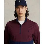 Performa Polo Ralph Lauren 1/4 Zip Peached Jersey - Harvard Wine/Navy Prancis
