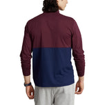 Performa Polo Ralph Lauren 1/4 Zip Peached Jersey - Harvard Wine/Navy Prancis