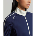 RLX Ralph Lauren Women's Peached Full Zip Jacket - French Navy/Chic Cream