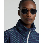 RLX Ralph Lauren Women's Hybrid Overlay -huva jacka - Fransk marin/diamanttryck