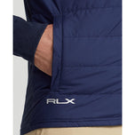 RLX Ralph Lauren Penuh Zip Fine Fine Gauge Terry Jacket - Heather biru zaman pertengahan