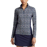 RLX Ralph Lauren Wanita UV Jersey 1/4 Zip Pullover - Highlands Floral