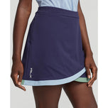 RLX Ralph Lauren Wanita Faux Wrap Stretch Jersey Golf Skort 15 " - Tentera Laut Perancis/Keletihan/Kapal Biru