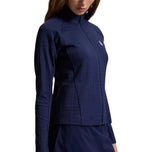 Jaket Golf Ritsleting Penuh Kabel Aktif Wanita RLX Ralph Lauren - Biru Laut Halus