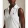 RLX Ralph Lauren 女式剪裁 V 领无袖高尔夫 Polo 衫 - 陶瓷白