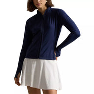 Jaket Golf Ritsleting Penuh Jersey Peregangan Wanita RLX Ralph Lauren - Biru Laut Halus