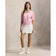 RLX Ralph Lauren Wanita 2/48 Katun Campuran Lengan Pendek Rajutan Golf Polo Shirt - Pink Muda/Putih Splash