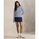 RLX Ralph Lauren Wanita UV Stretch Jersey 1/4 Zip Golf Pullover - Halus Navy/Cremic White/Blue Mist
