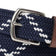 Sabuk Golf Bergaris Berselaput Trim Kulit RLX Ralph Lauren - Biru Laut/Keramik Putih