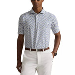 RLX Ralph Lauren Kaos Polo Golf Ringan Bermotif Airflow - Chin Chin Rlx Putih Navy