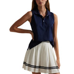 RLX Ralph Lauren Women's Sleeveless Tour Performance Polo Shirt - Angkatan Laut