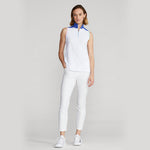 RLX Ralph Lauren Women's Sleeveless Mix Polo - Pure White Multi