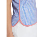 RLX Ralph Lauren Women's Printed Airflow Performance Sleeveless Golf Shirt - Scottsdale Blue Geo