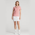 RLX Ralph Lauren Women's Printed Airflow Performance Golf Shirt - Dolce Pink Petal Burst
