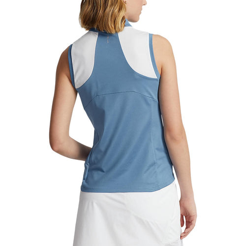 RLX Ralph Lauren Women's Air Tech Pique Golf Polo Shirt - Hatteras Blue
