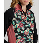 RLX Ralph Lauren Wanita UV Jersey 1/4 Zip Pullover - Pulau Bambu Floral Multi