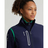 RLX Ralph Lauren Women's Tech Terry Full Zip Golf Vest - French Navy/Cruise Green