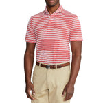Polo Golf Ralph Lauren Tour Pique Stripe Polo Shirt - Starboard Red/White