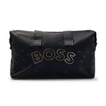 BOSS Holdall Curved Logo Boston Bag - Black