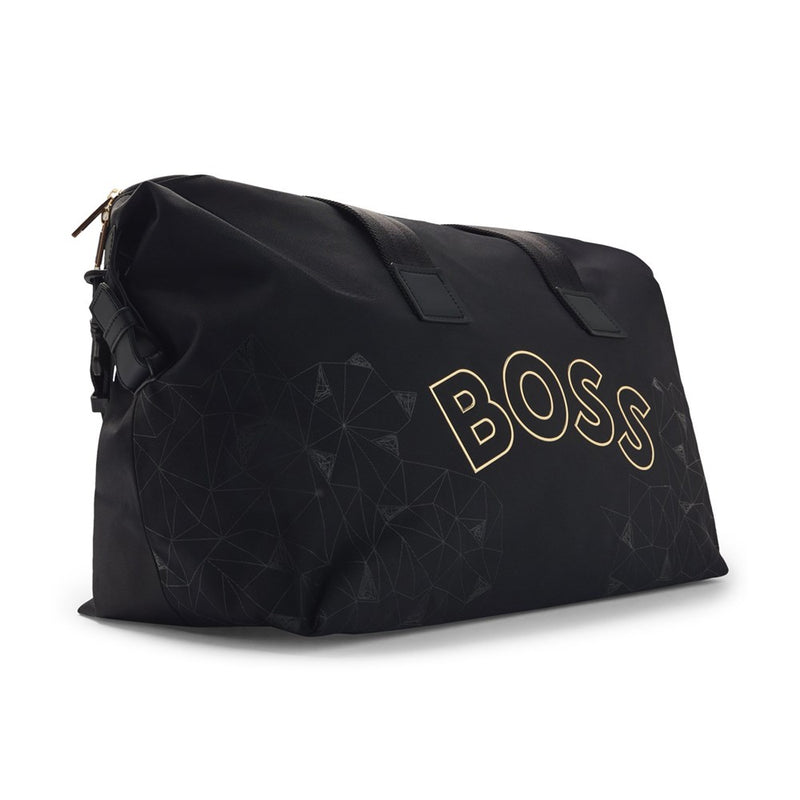 BOSS Holdall Curved Logo Boston Bag - Black
