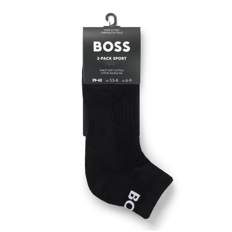 BOSS Two Pack Ankle Length Sport Socks - Black