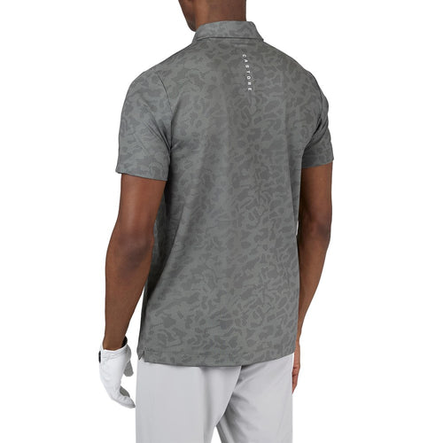 Castore Micro Camo Printed Golf Polo Shirt - Khaki