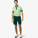 Cross Stripe Golf Polo Shirt - Spruce