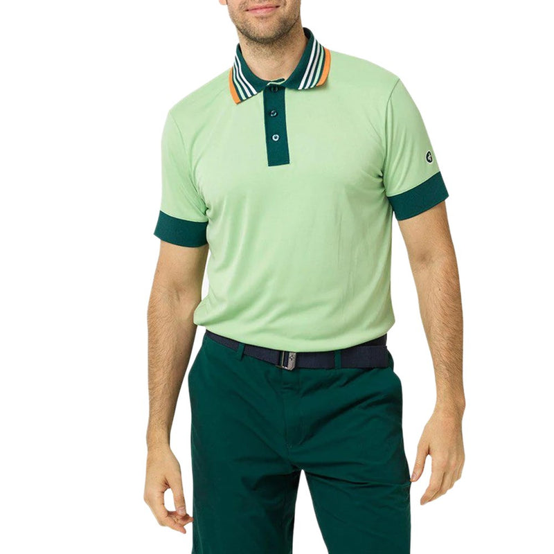 Cross Stripe Golf Polo Shirt - Spruce