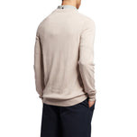 Lyle & Scott Golf Merino Blend V Neck Pullover -Pink Taupe
